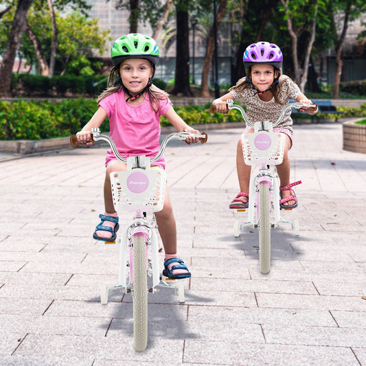 Children Bicycle with Front Handbrake and Rear Coaster Brake-Purple - Tampa Home & Garden Store