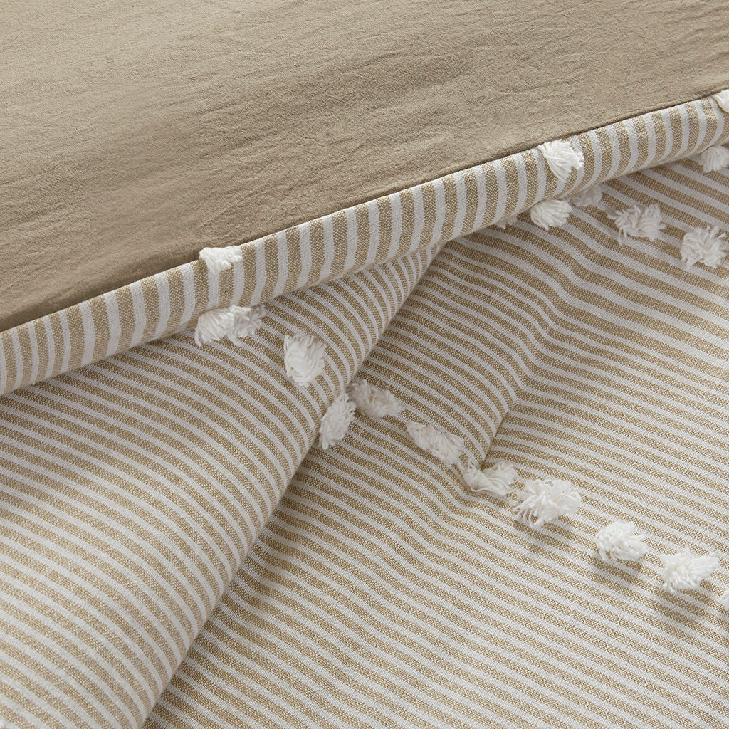 Full Queen Cotton Yarn Dyed Comforter Set