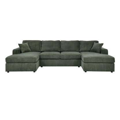3 Piece Double Chaise Sectional Sofa for Family