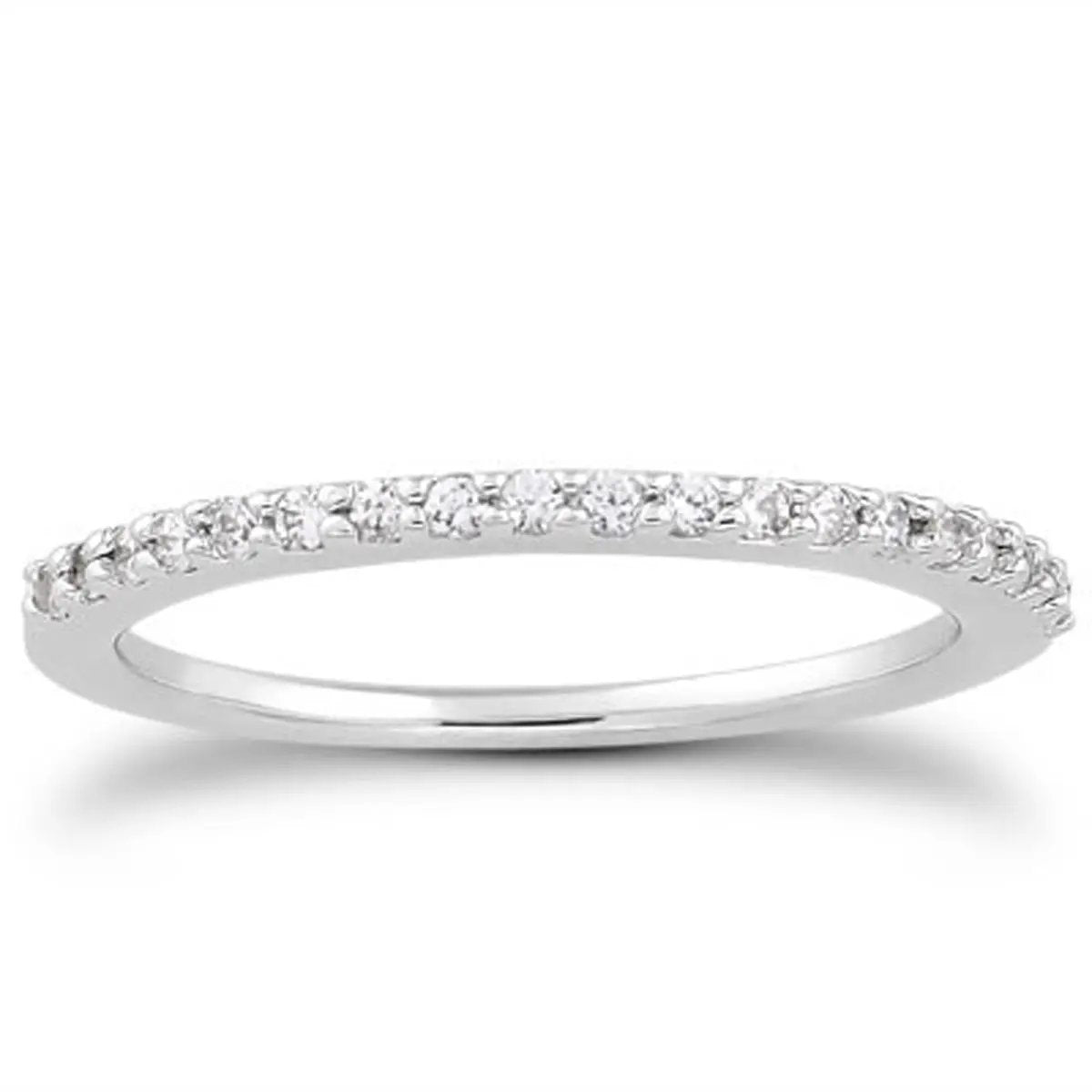 14k white gold diamond wedding ring band with micro prong setting by Bids.com on Tampa Home & Garden Store