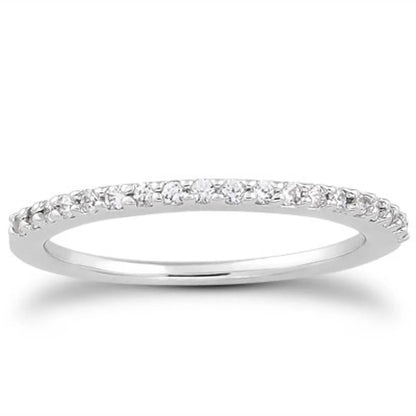 14k white gold diamond wedding ring band with micro prong setting by Bids.com on Tampa Home & Garden Store