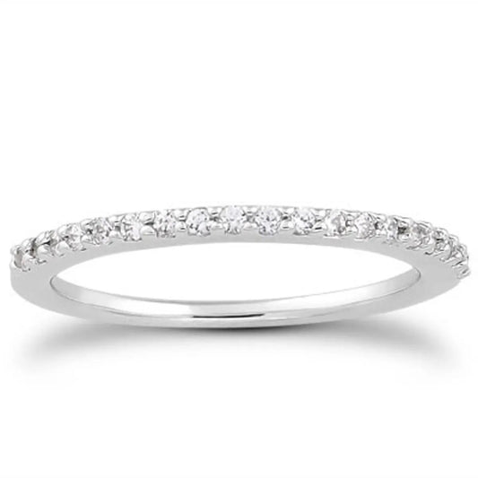 14k white gold diamond wedding ring band with micro prong setting by Bids.com on Tampa Home & Garden Store