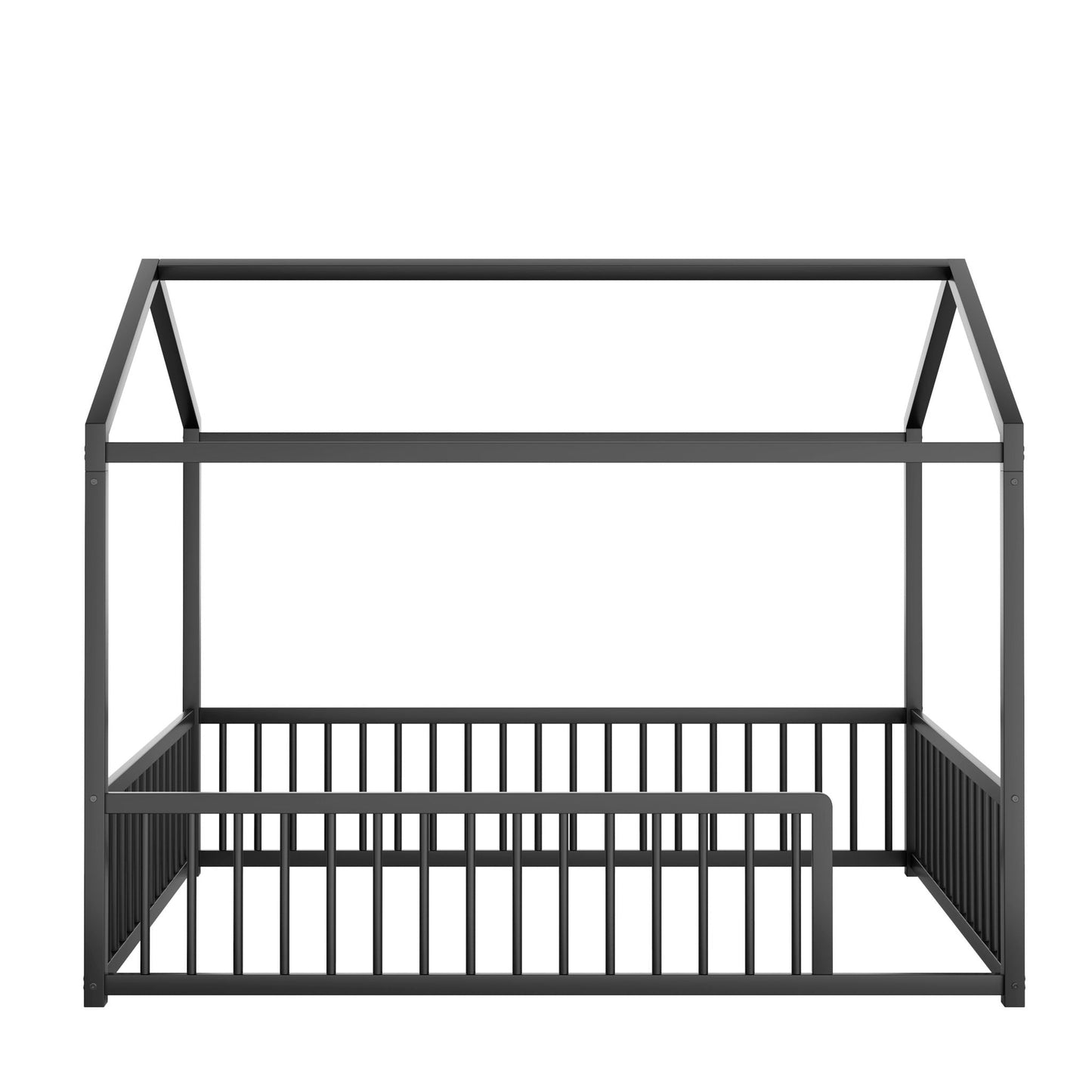 Cozy Montessori House Floor Bed and a Safety Rail