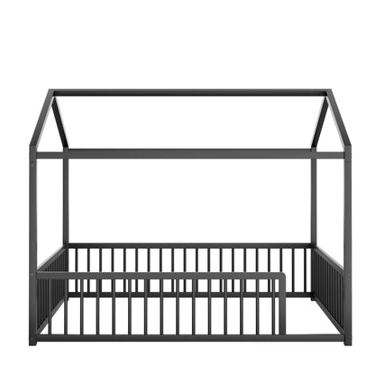 Cozy Montessori House Floor Bed and a Safety Rail