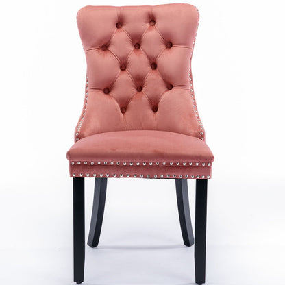 Nikki High End Tufted Dining Chair Set of Two