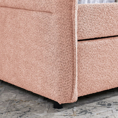 Upholstered Daybed With Pop Up Trundle For Guests