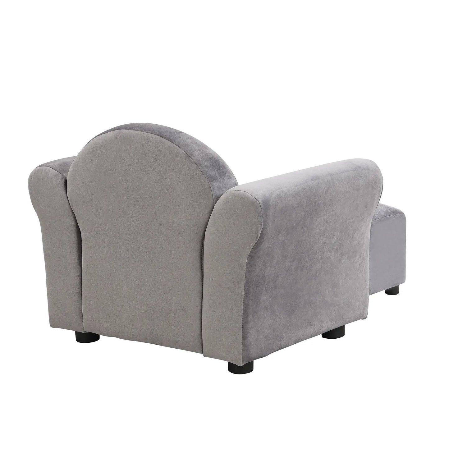 Kids recliner chair with ottoman in gray upholstery by Unique Piece Furniture on Tampa Home & Garden Store