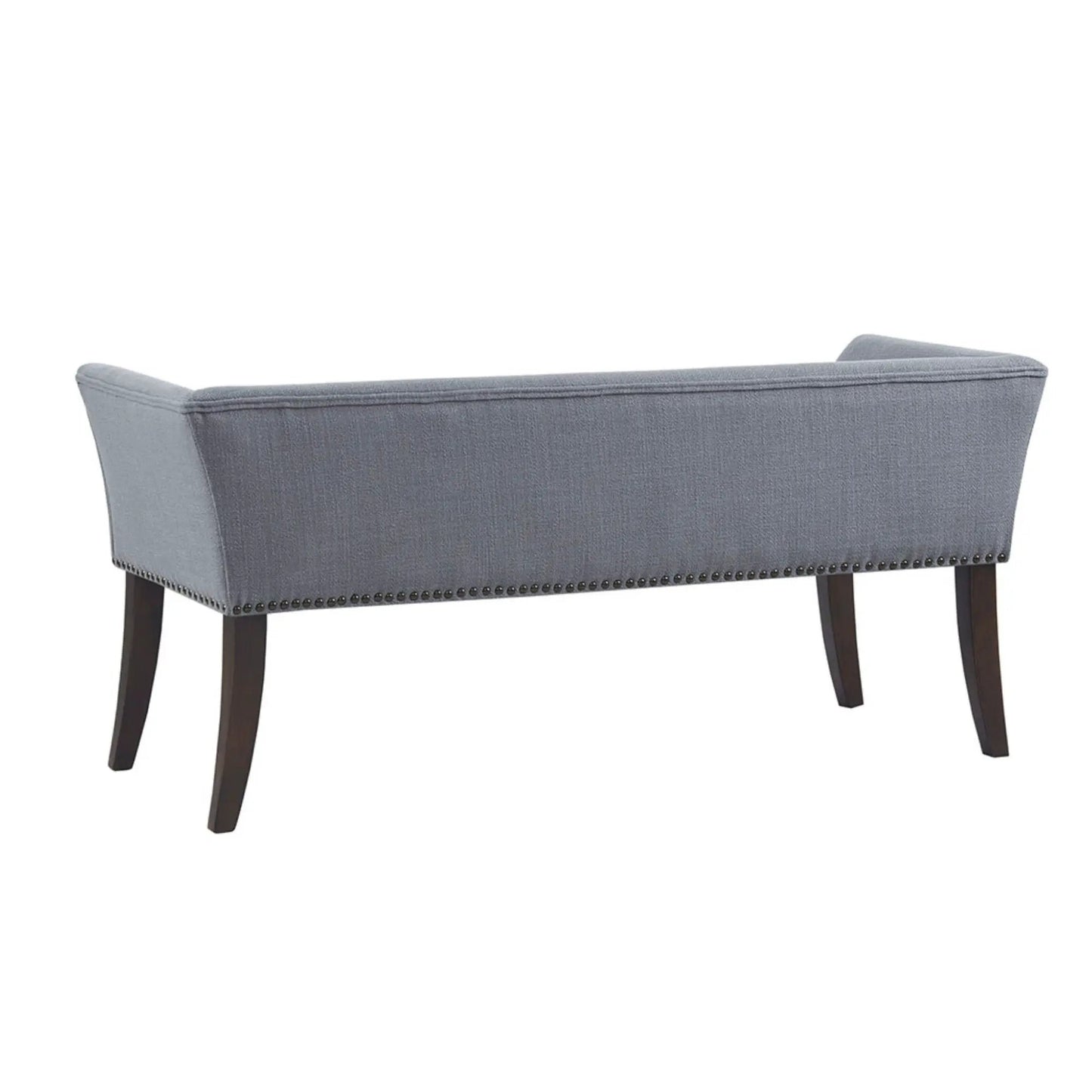 Elegant Bench with Solid Wood Frame Nailhead Trim