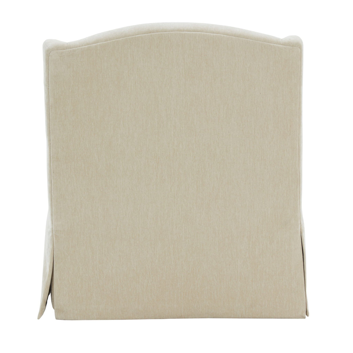 Skirted Swivel Accent Chair back, beige fabric, HouseOfZazla, 360° swivel base on Tampa Home & Garden Store