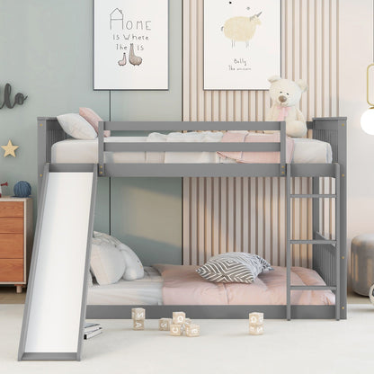 Bunk Bed With Slide And Ladder gray metal frame by HouseOfZazla on Tampa Home & Garden Store