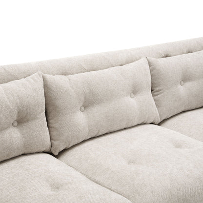 Luxurious Tufted Upholstered Living Room Sofa