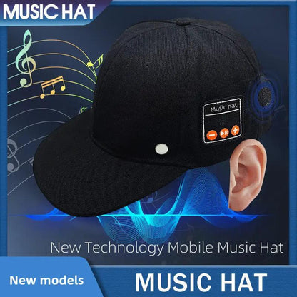 Bluetooth-compatible music hat by FLIPSTYLEZLLC, black cap with music controls patch on Tampa Home & Garden Store