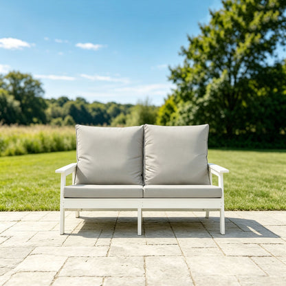 Hips Loveseat and Wood Grain Outdoor Sofa