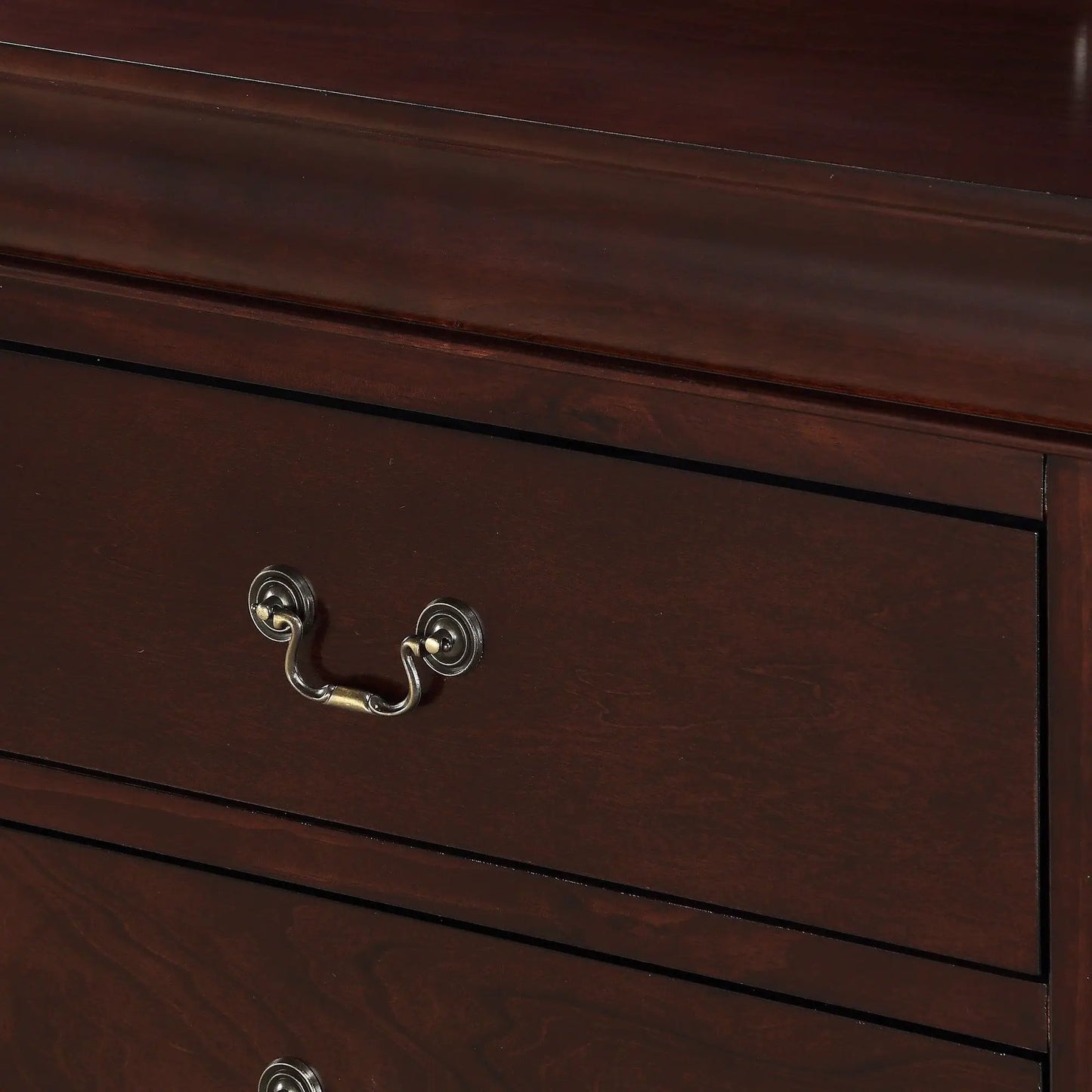 Contemporary Louis Philip Cherry Chest with five drawers, solid cherry wood on Tampa Home & Garden Store