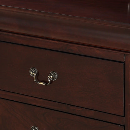 Contemporary Louis Philip Cherry Chest with five drawers, solid cherry wood on Tampa Home & Garden Store