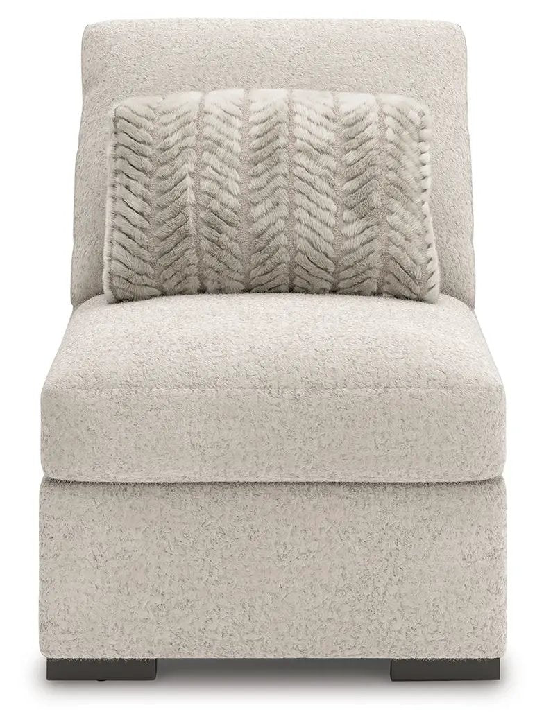 Cuddle Plush Sectional beige boucle upholstery with pillow by Unique Piece Furniture on Tampa Home & Garden Store