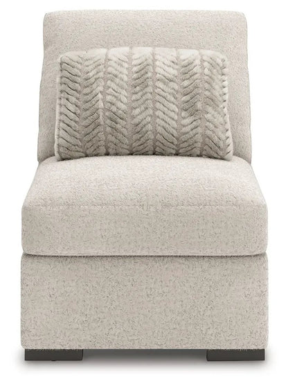 Cuddle Plush Sectional beige boucle upholstery with pillow by Unique Piece Furniture on Tampa Home & Garden Store