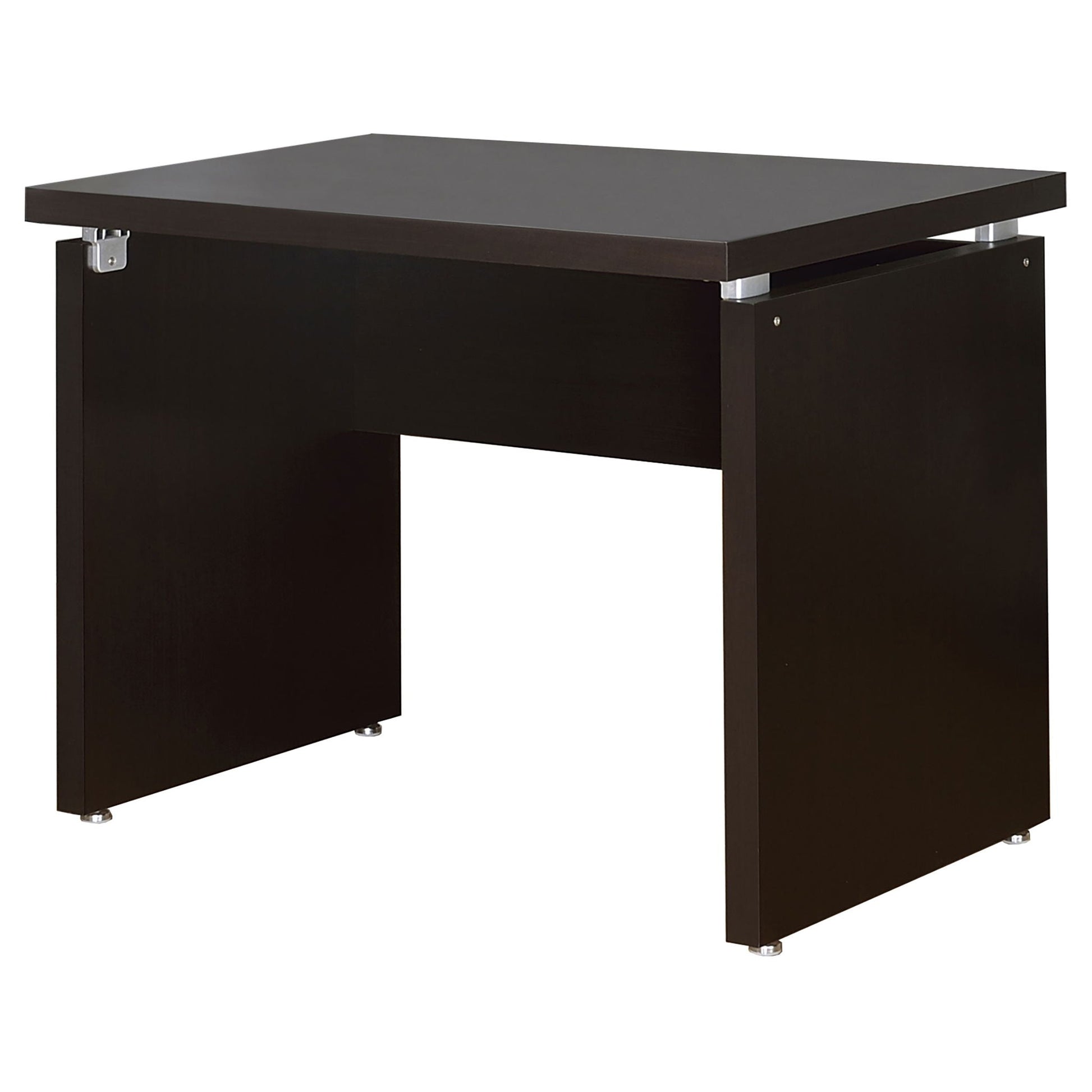 Ulloa L-shaped corner desk cappuccino with slide-out keyboard tray and storage drawers on Tampa Home & Garden Store