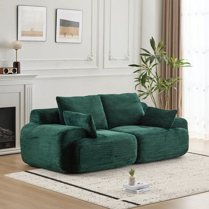 2 Seater Large Sectional Sofa in emerald green corduroy by Unique Piece Furniture, stationary on Tampa Home & Garden Store