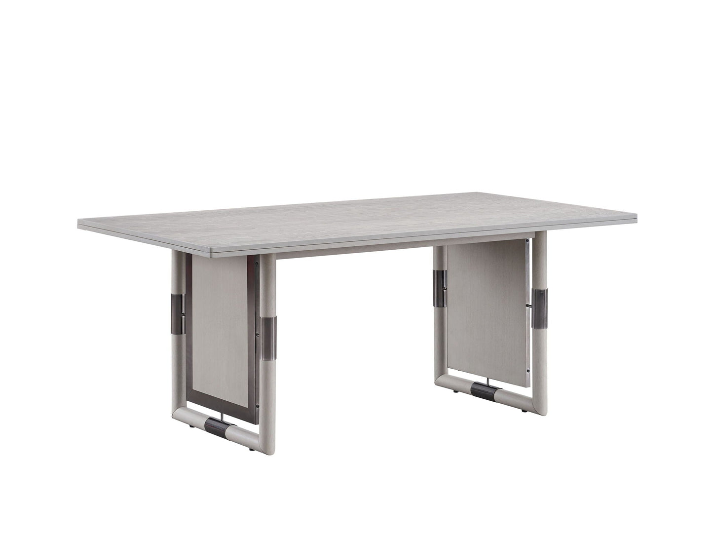 Marta Dining Table natural finish with gray wood top and metal legs by HouseOfZazla on Tampa Home & Garden Store