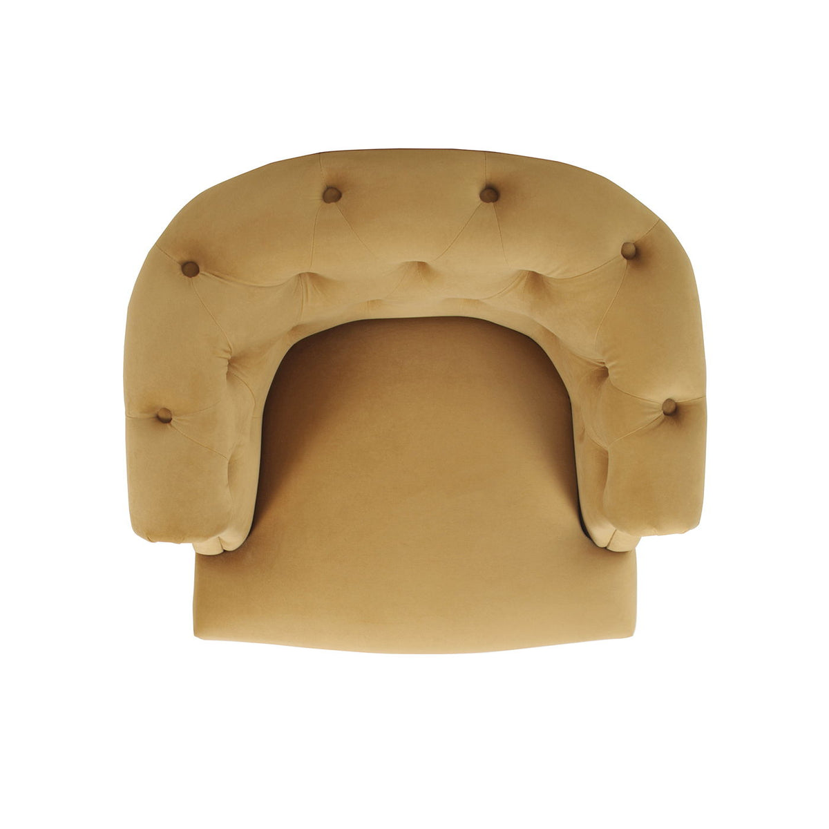 Tufted Barrel-Back Accent Chair in Yellow on Tampa Home & Garden Store