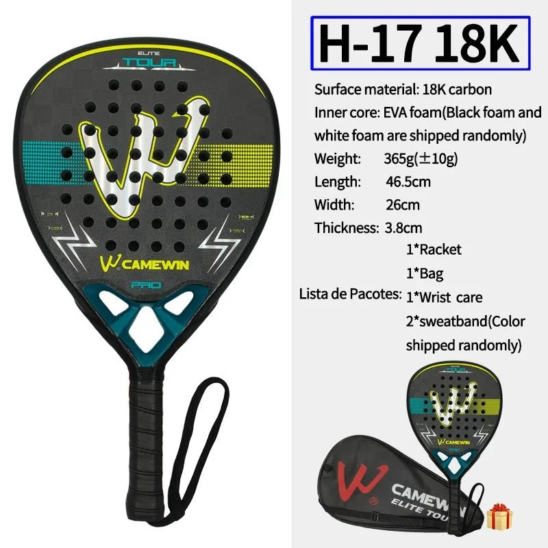Padel racket carbon fiber with EVA memory foam core EstaliosFit on Tampa Home & Garden Store