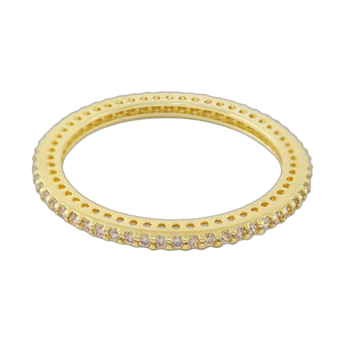 Axis Stackable Ring set of 2 in yellow gold tone with pave diamonds by Lauren G Adams on Tampa Home & Garden Store