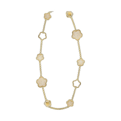 Shiny Daisy short necklace gold-tone with many daisy charms along the chain by Lauren G Adams on Tampa Home & Garden Store