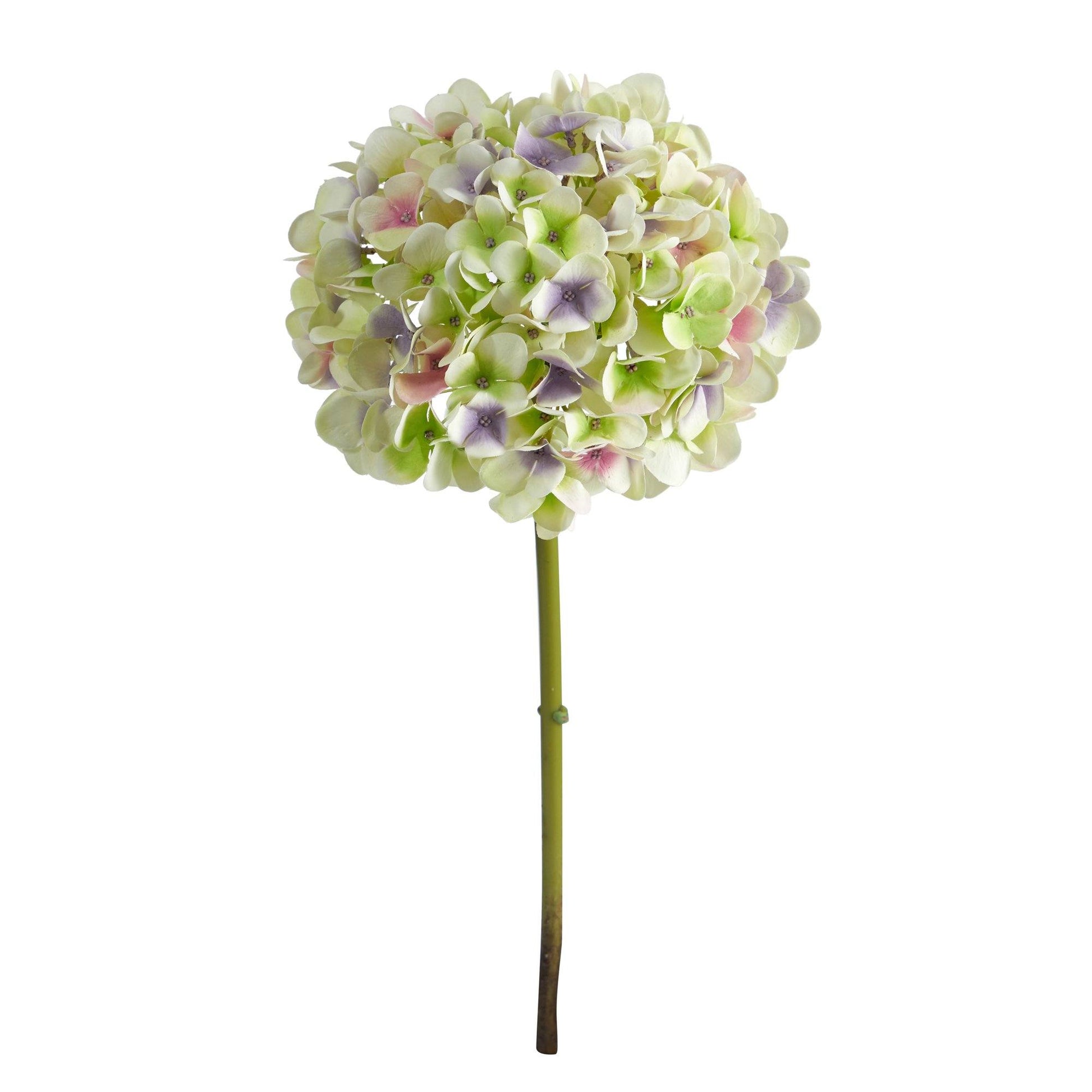 19” Artificial Hydrangea Flower (Set of 3 Silk Flower Stems) - Tampa Home & Garden Store