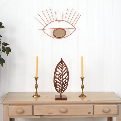 19” Gold Metal Eye Wall Mirror - Tampa Home & Garden Store