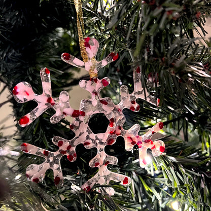 Copo de Nieve de Cristal Hecho a Mano - Wanda's Candy Cane - de studioTica