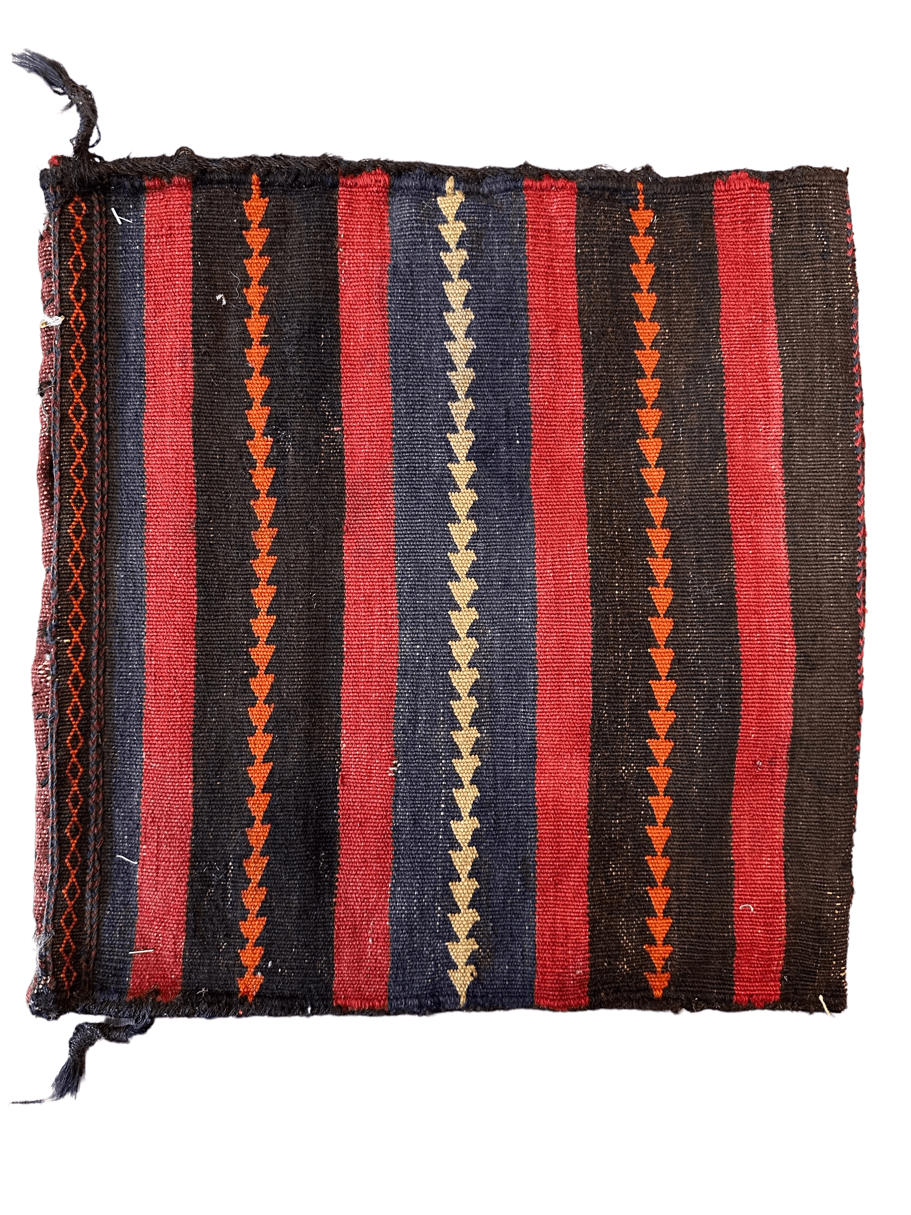 1900s Antique Persian Qashqayi Bag Face - 16" X 17" - Tampa Home & Garden Store