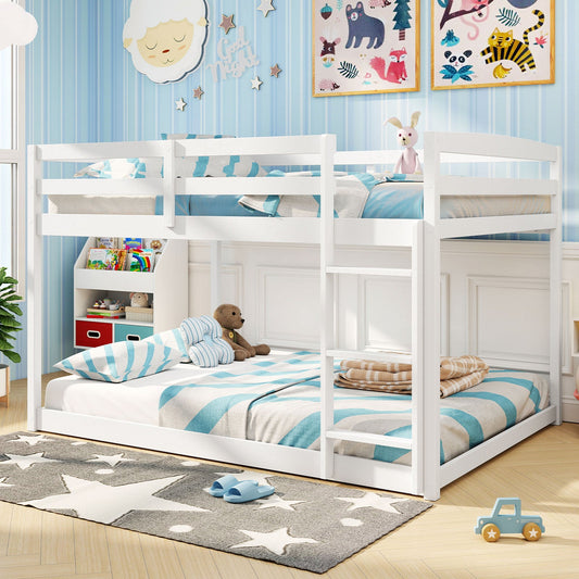 Full Over Full Bunk Bed Low-to-ground Bunk Bed - Tampa Home & Garden Store