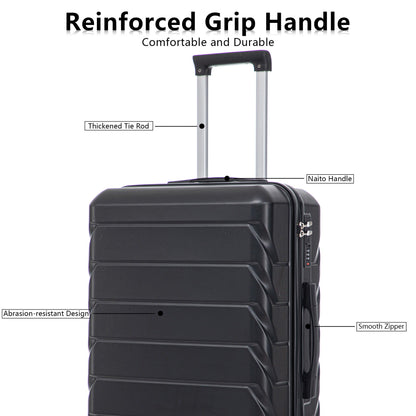 Luggage Set by HouseOfZazla 3-Piece Spinner 20/24/28in with reinforced grip handle on Tampa Home & Garden Store