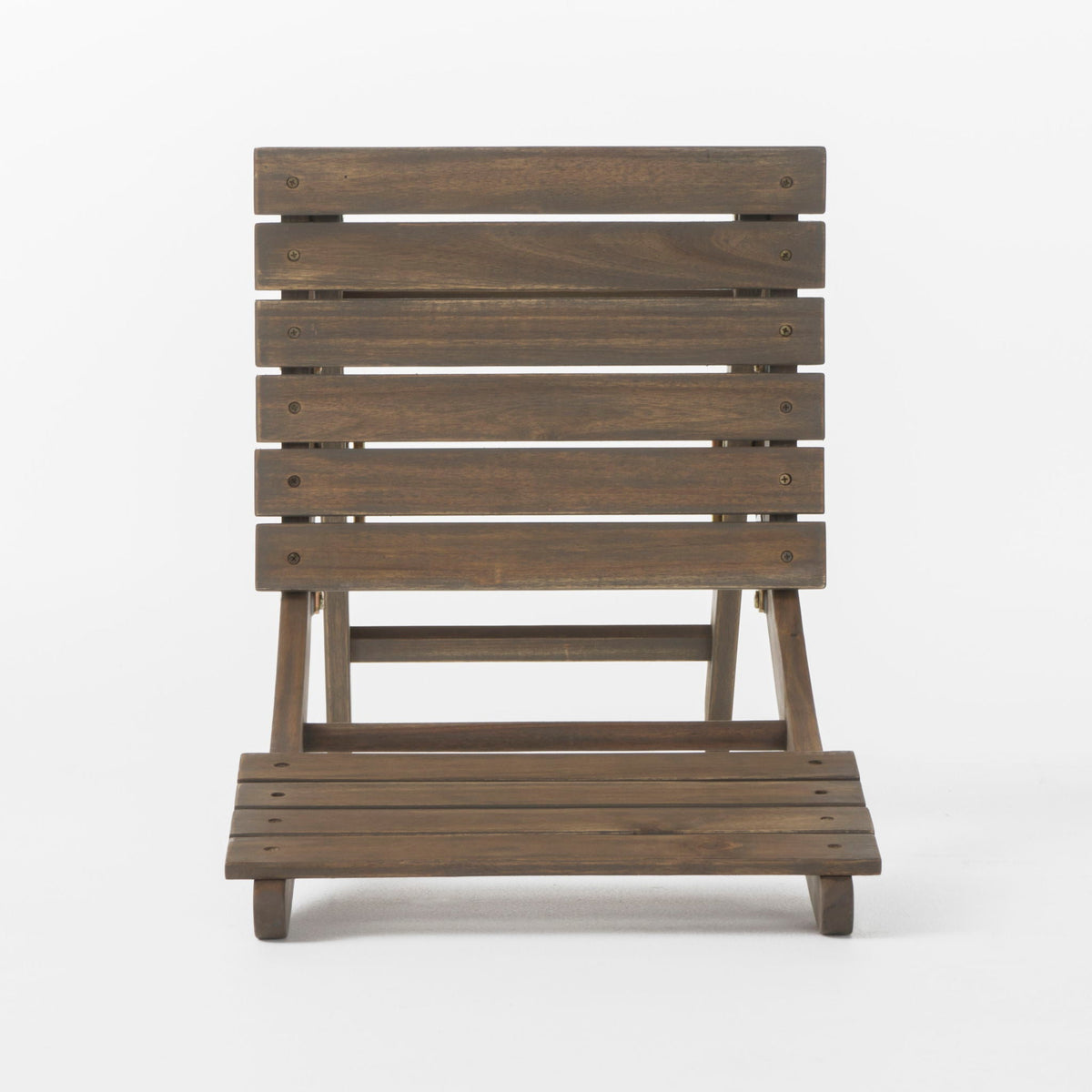 Positano foldable dining chair in dark brown wood slats, HouseOfZazla 5 piece set on Tampa Home & Garden Store
