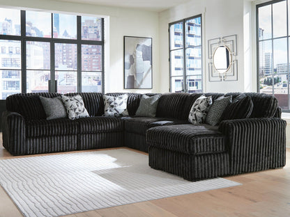 Midnight Madness Sectional and Jumbo Corduroy