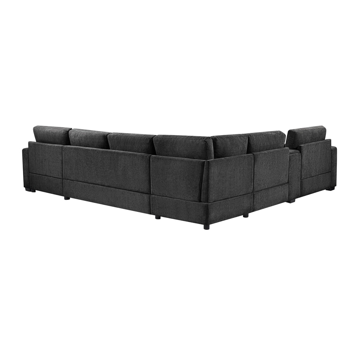 Modular 5-seat U-shaped sectional sofa in dark gray fabric on Tampa Home & Garden Store