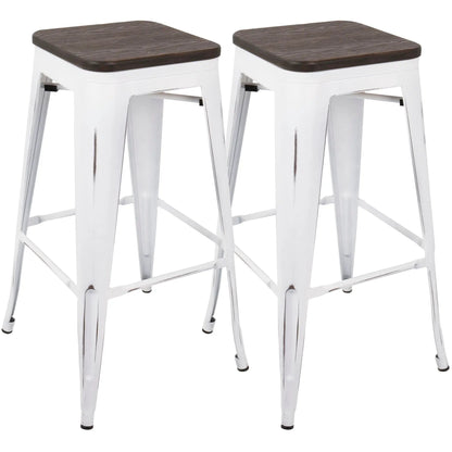 Oregon Contemporary Barstools Set of 2 Durable
