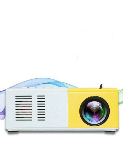 Gift Home Entertainment Projector Handheld Mini LED Projector white-yellow body on Tampa Home & Garden Store