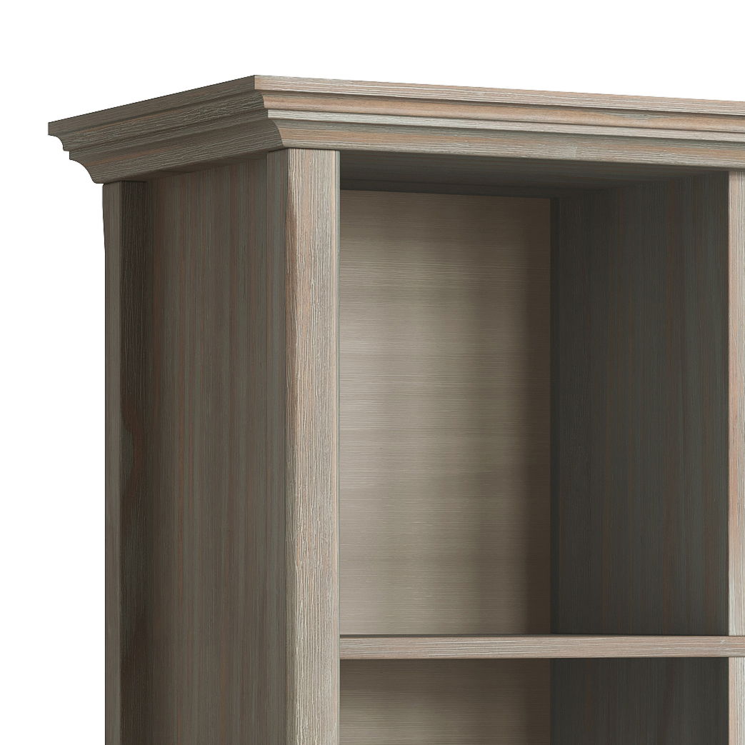 Amherst cube storage bookcase with large cubbies in light gray wood finish HouseOfZazla on Tampa Home & Garden Store