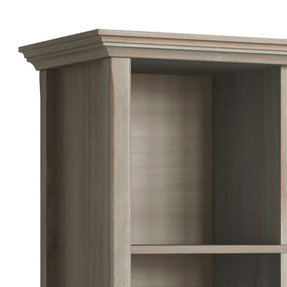 Amherst cube storage bookcase with large cubbies in light gray wood finish HouseOfZazla on Tampa Home & Garden Store