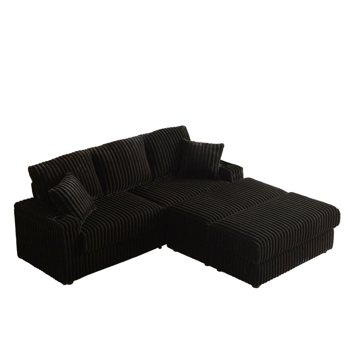3 Seater Sofa With 2 Ottomans and Storage