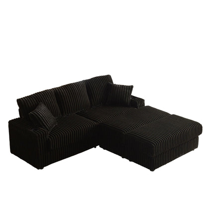 3 Seater Sofa With 2 Ottomans and Storage