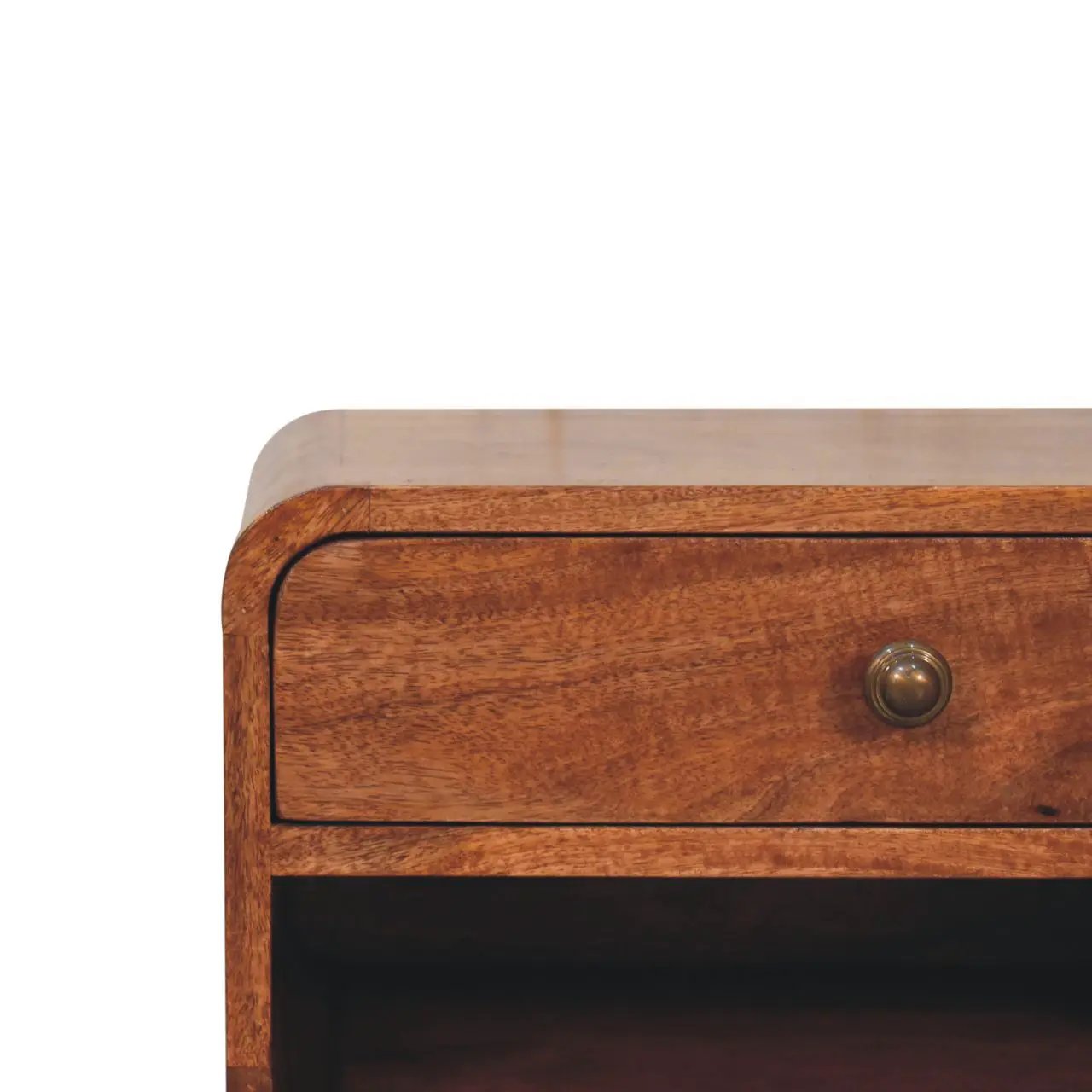 Curve Upper Slot Floating Nightstand with Drawer
