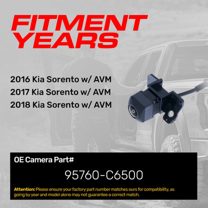 Master Tailgaters Kia Sorento AVM OE backup camera, 2016–2018, OEM part 95760-C6500 on Tampa Home & Garden Store