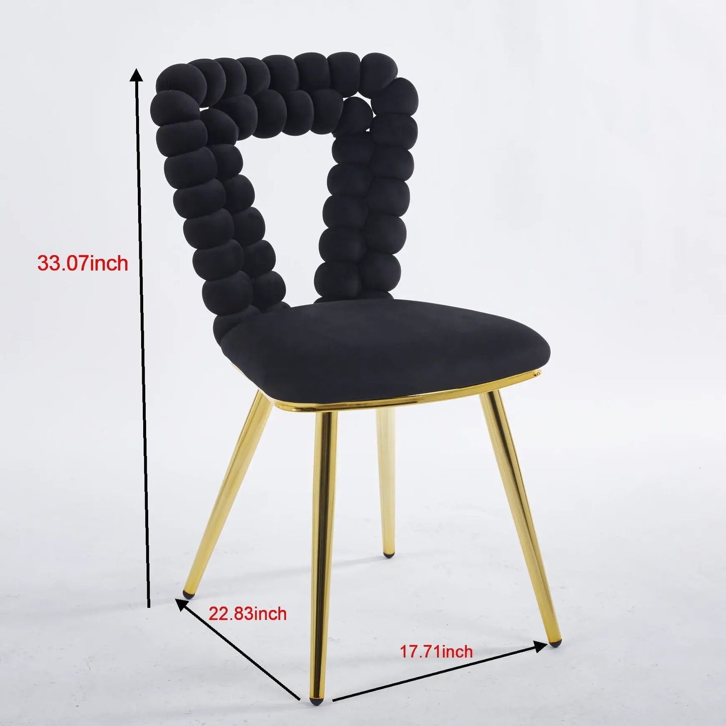 Modern Chair With Iron Tube Legs and Cushions