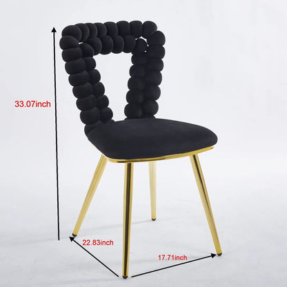 Modern Chair With Iron Tube Legs and Cushions