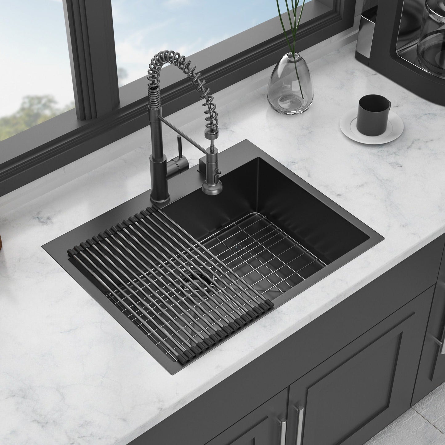 Topmount Sink 16 Gauge and Single Bowl Steel
