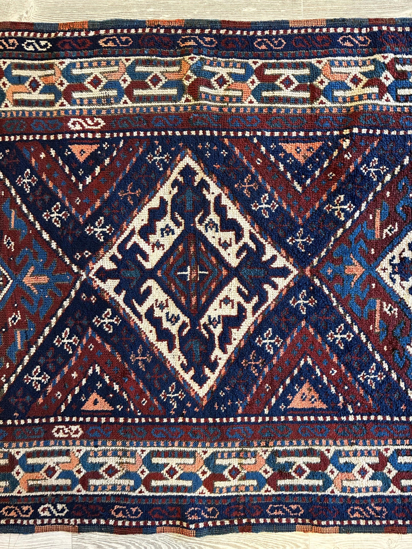 1920’s Antique Kurdish 4X3 Rug - Tampa Home & Garden Store