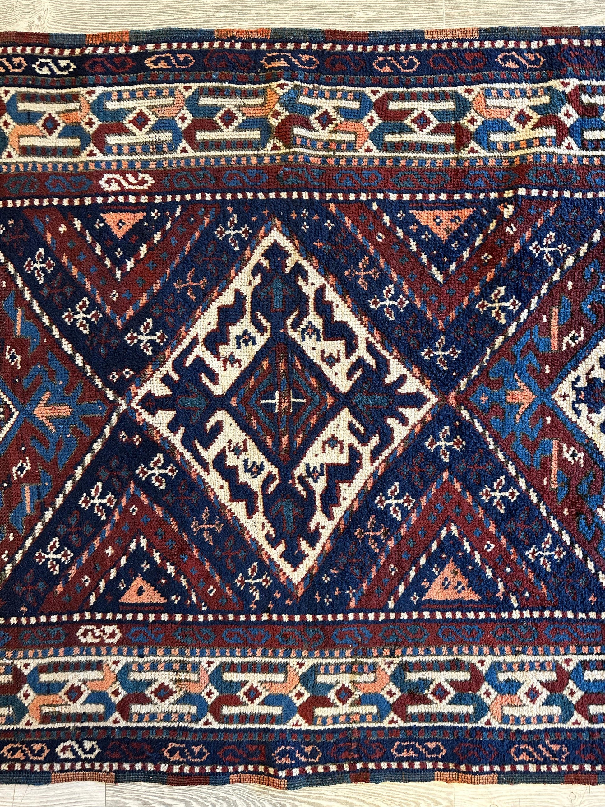 1920’s Antique Kurdish 4X3 Rug - Tampa Home & Garden Store